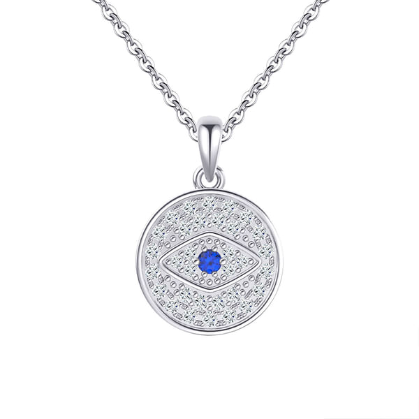 Blue Eye Sterling Silver Pendant