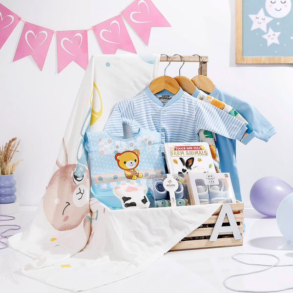 Blue Hues Baby Hamper
