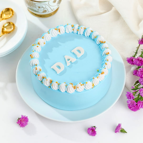 Blue Swirl Dad Cake