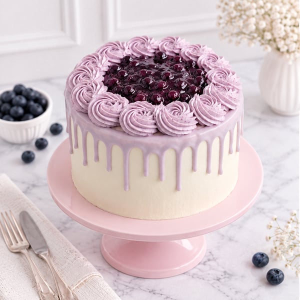 Blueberry Vanilla Drip Cake 1 kg