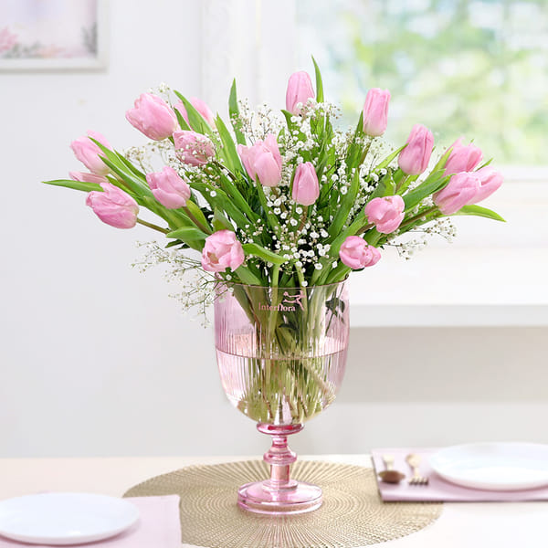 Blushing Pink Tulips  Arrangement