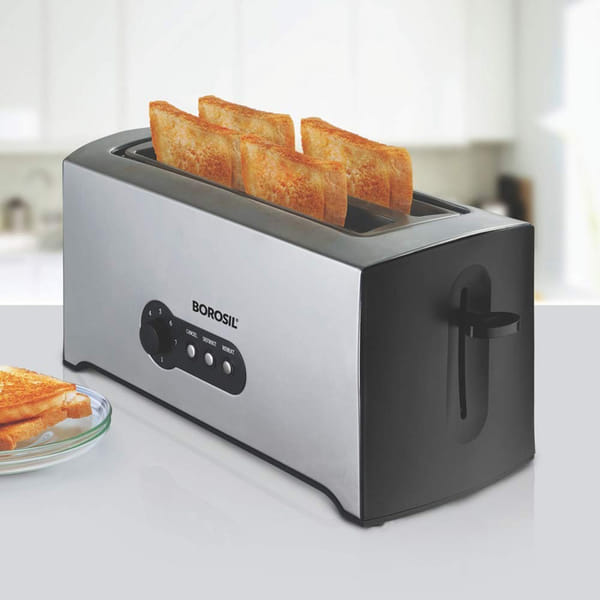 Borosil Krispy Pop-Up Toaster - 4 slice