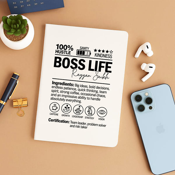 Boss Life Personalized Notebook