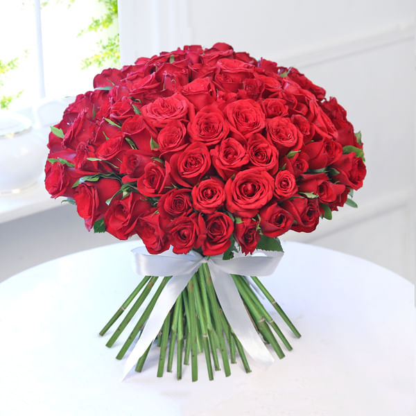 Bouquet of Lovely 100 Red Roses