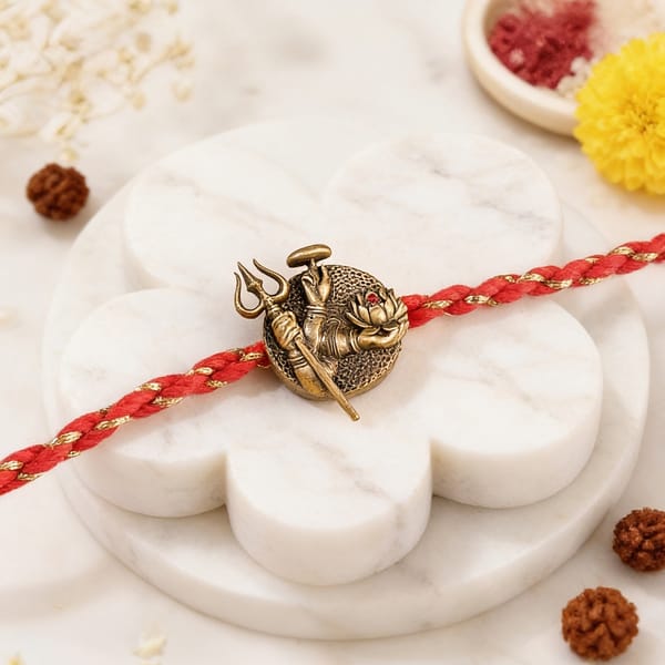 Brahma Vishnu Mahesh Button Cover Convertible Rakhi