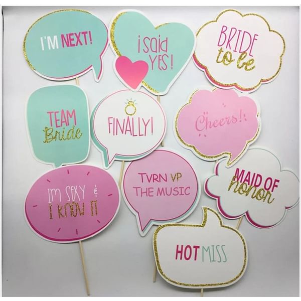 Bridal Shower Theme - Stick Props Set
