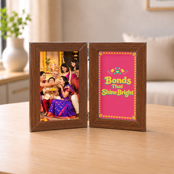 Bright Bonds Personalized Wooden Book Frame