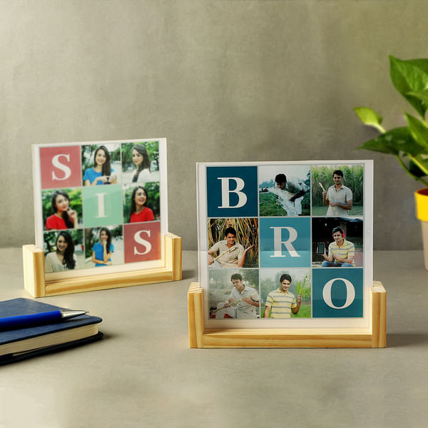 Bro Sis Personalized Sandwich Photo Frame