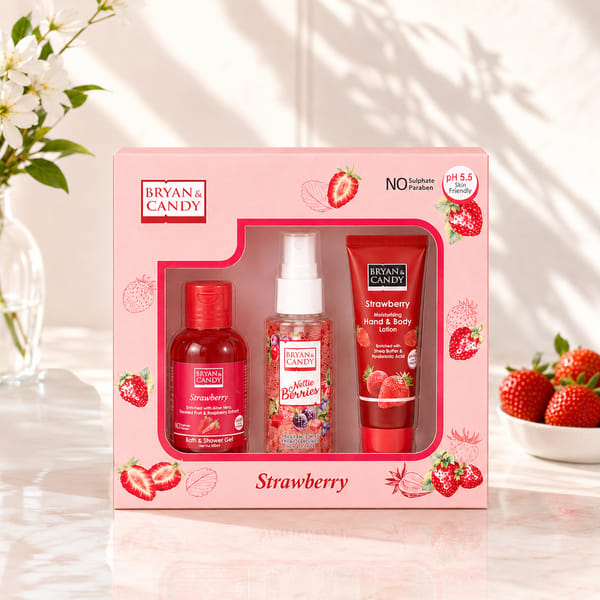 Bryan & Candy Strawberry Body Care Gift Set