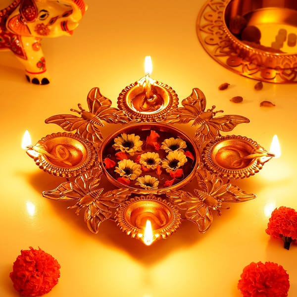 Butterfly Diya Urli Small