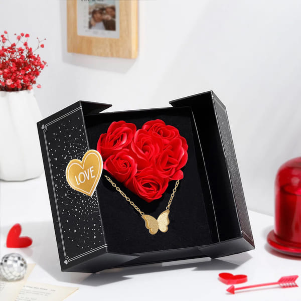 Butterfly Love Necklace Gift Box