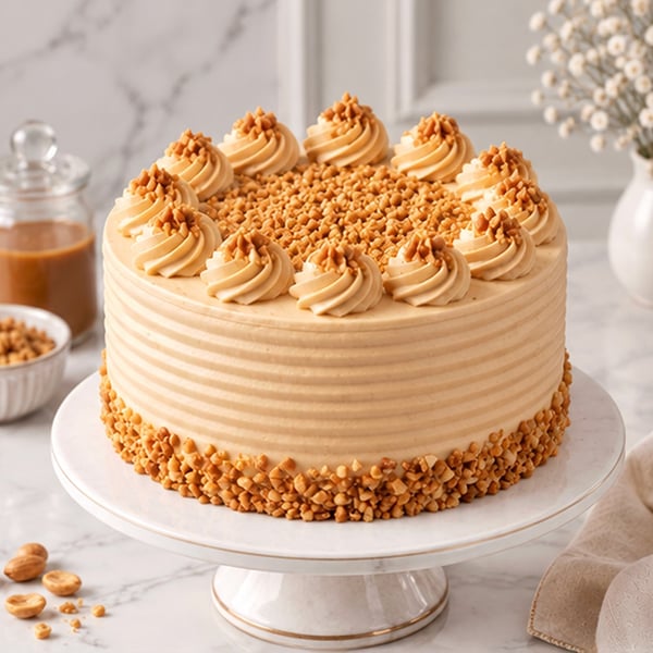 Butterscotch Swirl Celebration Cake