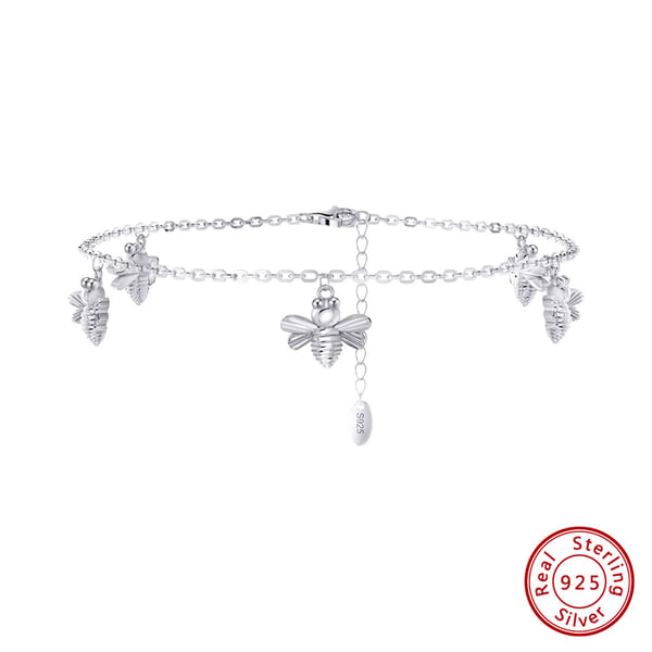 Buzzing Beauty Bee Charm Anklet