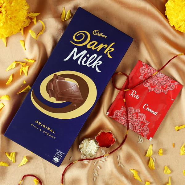 Cadbury Chocolate with Silver Plated Roli Chawal Container