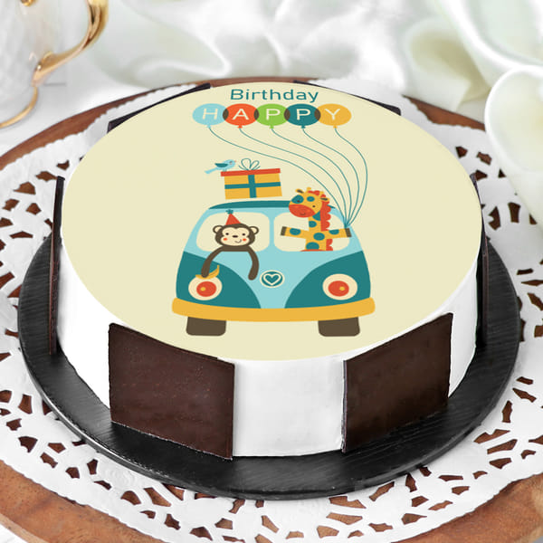 Camping Travel Van Cake