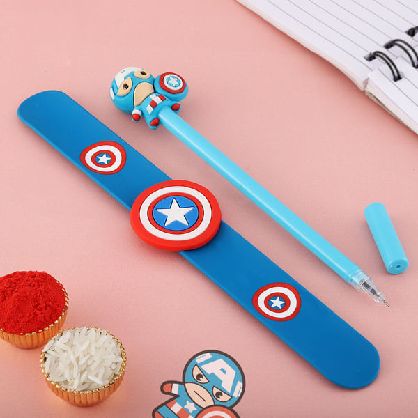 Captain America Rakhi Set for Kids