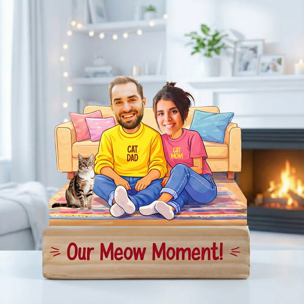 Cat Parents Personalized Caricature Gift