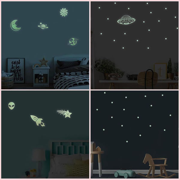 Ceiling Sticker - Glow in the dark - Set Of 4