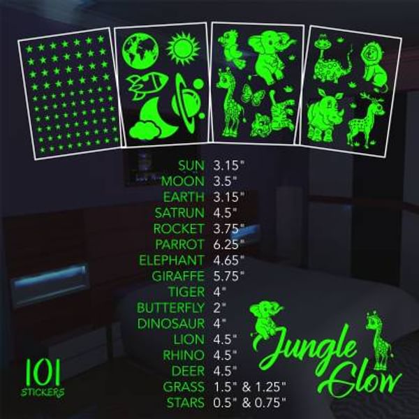 Ceiling Sticker - Glow in the dark - Set Of 4