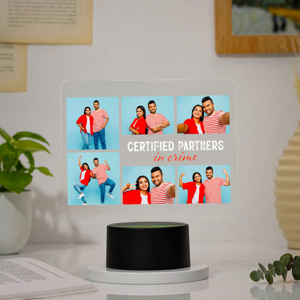Certified Partners In Crime Personalized LED Lamp