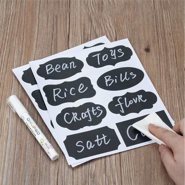 Chalkboard Labels With Pen - Assorted - Set Of 24