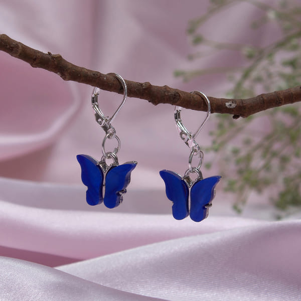 Charming Blue Butterfly Earrings