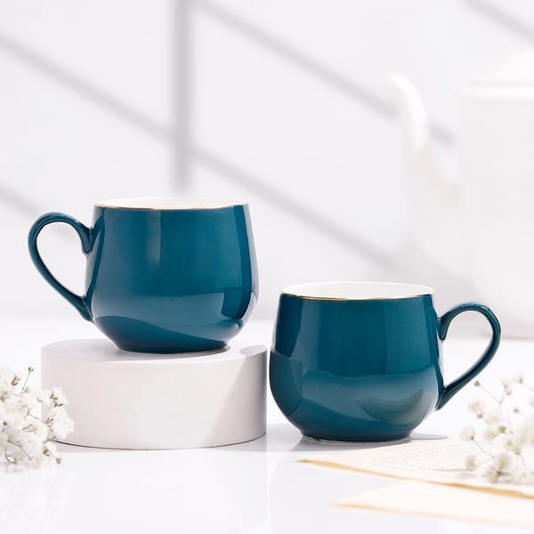 Charming Fine Ceramic Tea Cups - Set Of 2