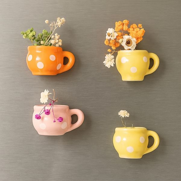 Charming Pastel Cup Fridge Magnets