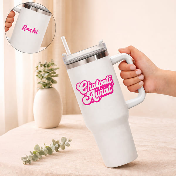 Chatpati Aurat Personalized Matte White Tumbler