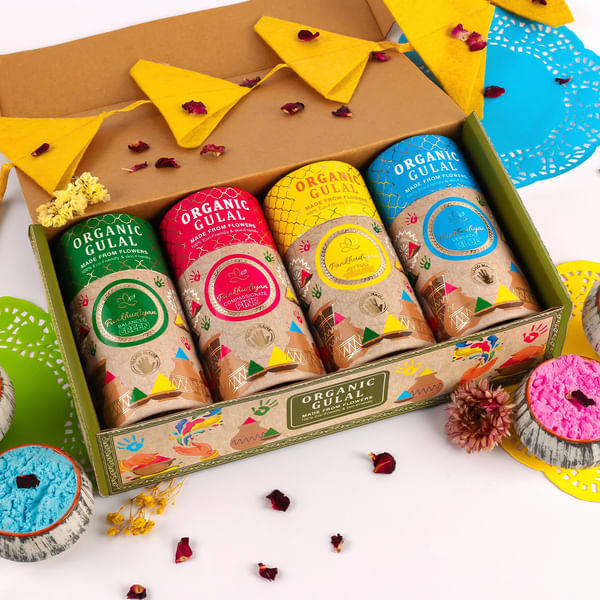 Cheerful Organic Holi Gulals - Set Of 4