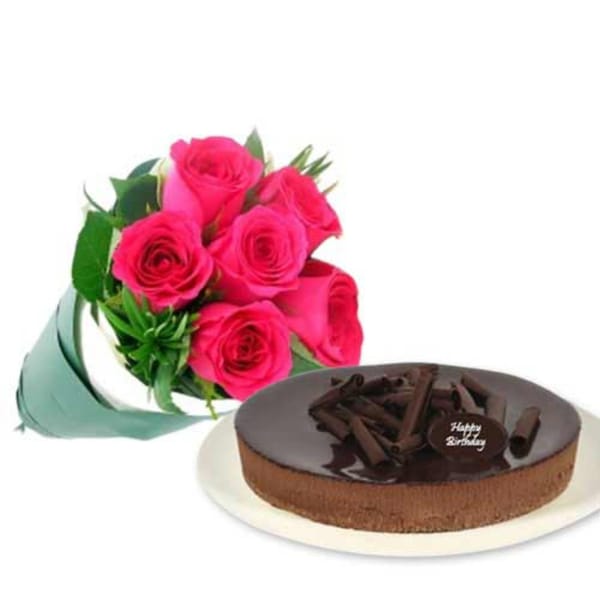Chocolate Cheesecake Flower Combo