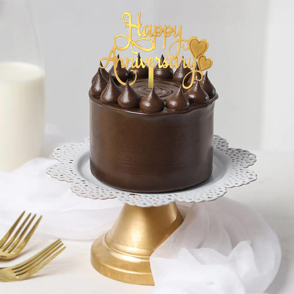 Chocolate Crown Anniversary Cake