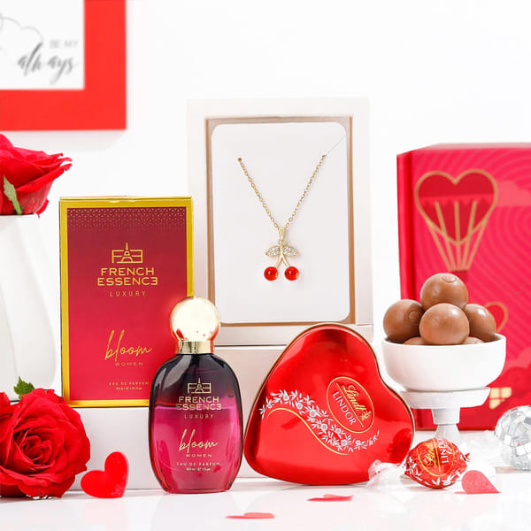 Chocolate, Fragrance, and Cherry Pendant Hamper