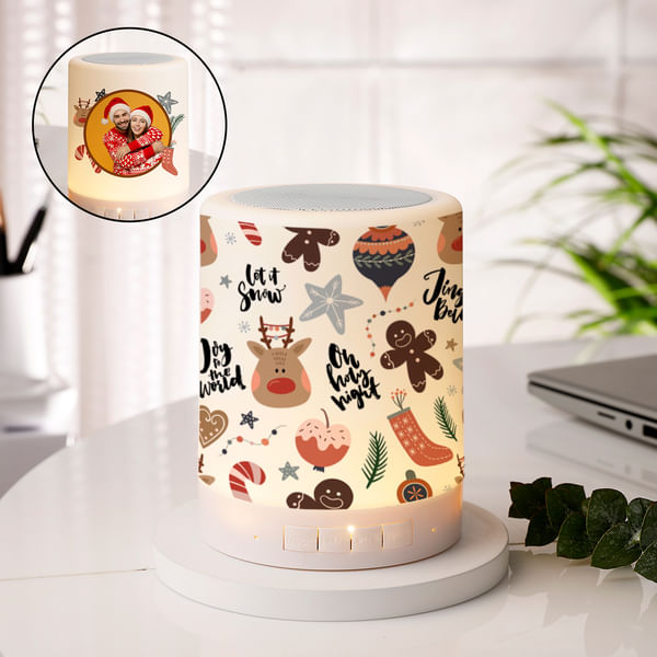 Christmas Jingles Personalized Speaker With LED Lamp