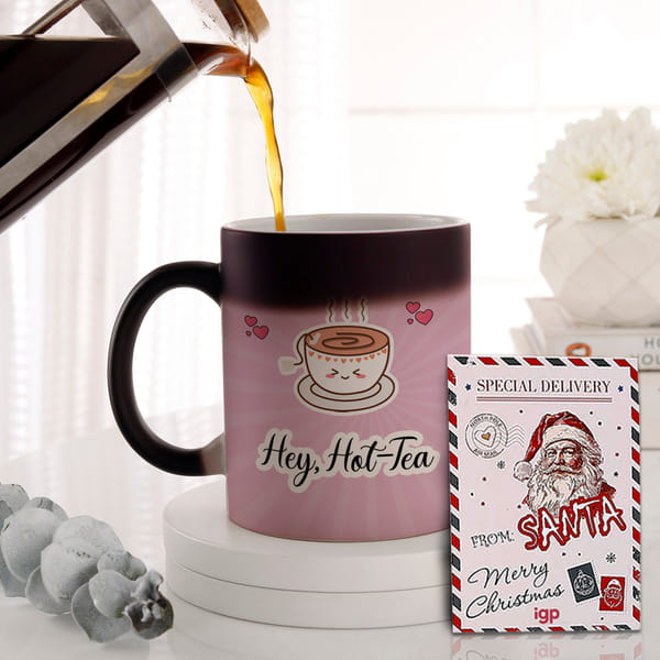 Christmas Tea Time Personalized Magic Mug