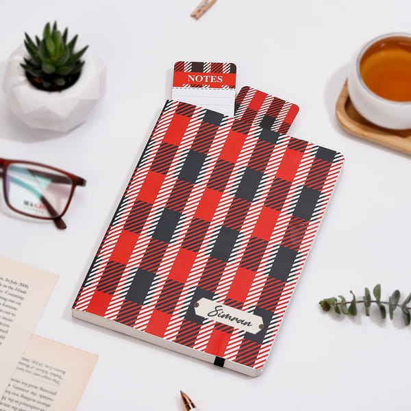 Classic Plaid Personalized Notebook Set