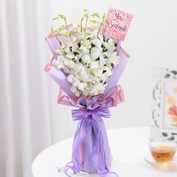 Classic White Orchid Bouquet