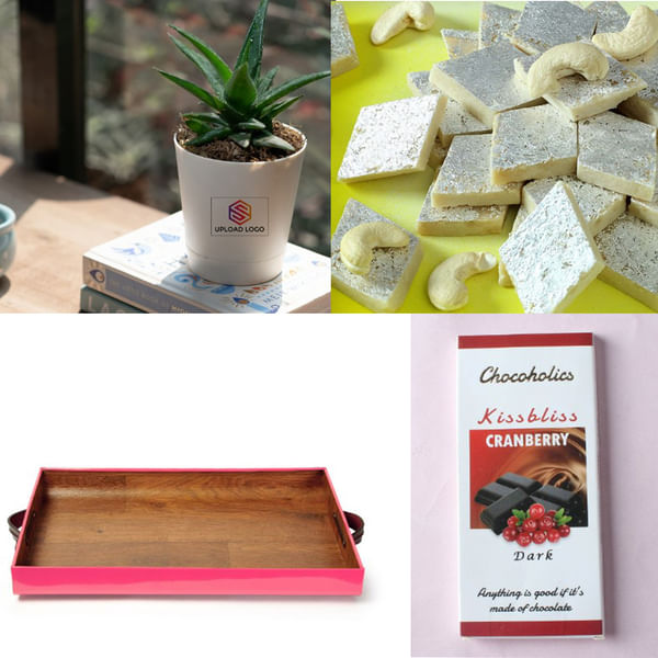 Cloudwick Technologies India Pink Tray Hamper