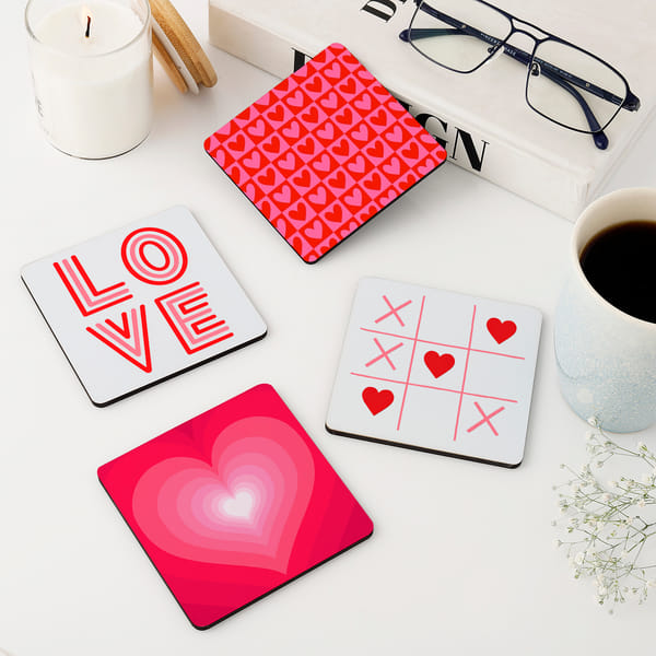 Coasters Of Love - Set Of 4