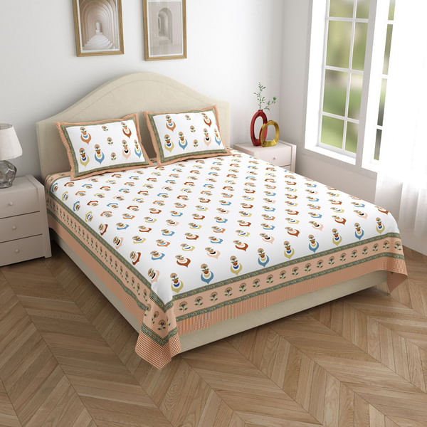 Coffee Almond Queen Size Bedding Set