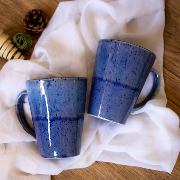 Coffee Mug - Shades Of Blue - 280ml - Set Of 2
