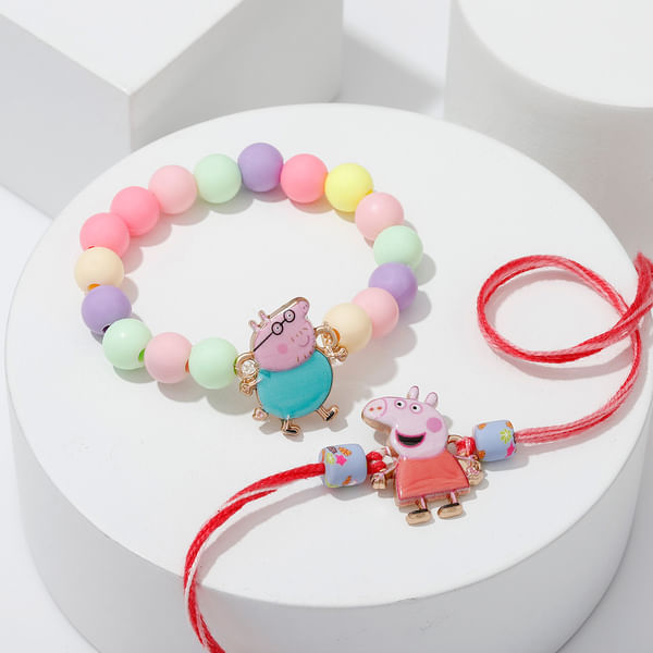 Colorful Cute Cartoon Kids Rakhi - Set Of 2