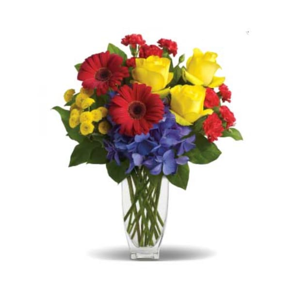 Colour Burst Mixed Flower Arrangement