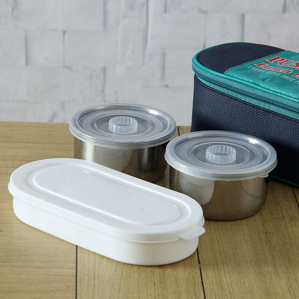 Compact Set of 3 Lunch Boxes
