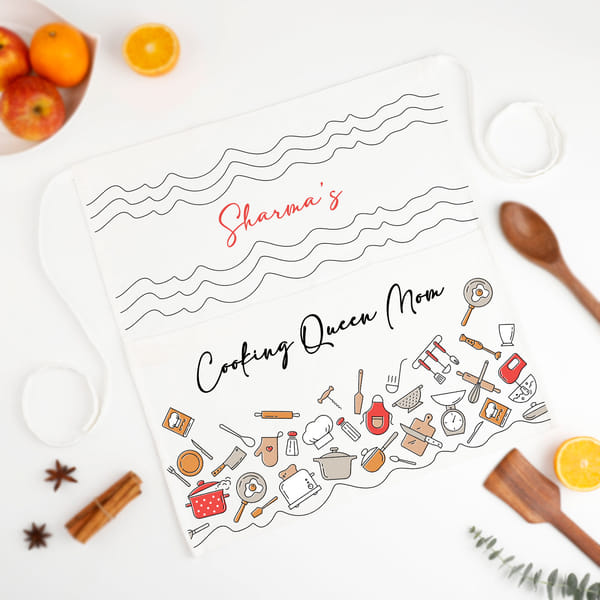 Cooking Queen Personalized Half Apron