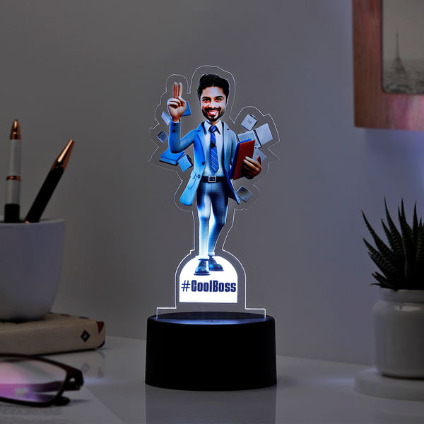 Cool Boss Personalized LED Caricature