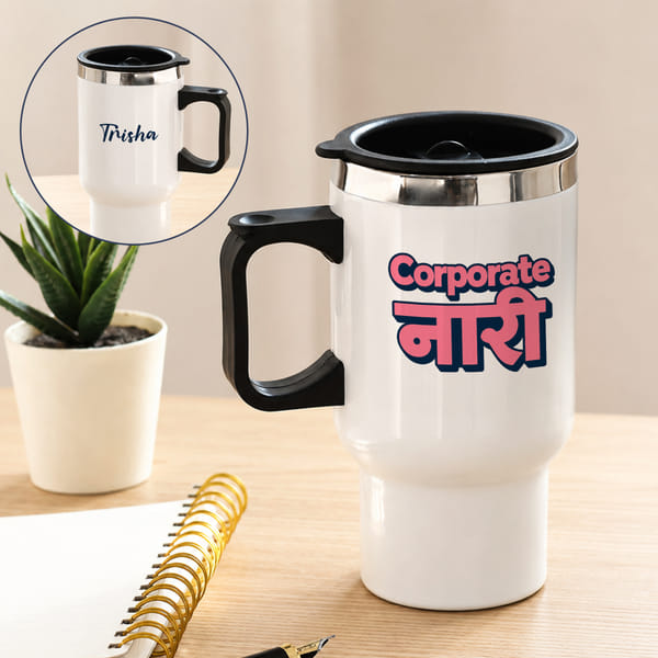 Corporate Naari Personalized Travel Mug