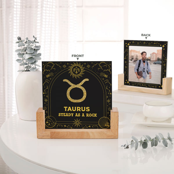 Cosmic Capture Personalized Zodiac Sandwich Frame - Taurus