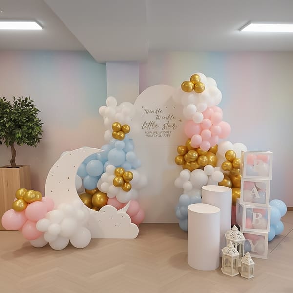 Crescent Moon & Star Party Decoration Setup