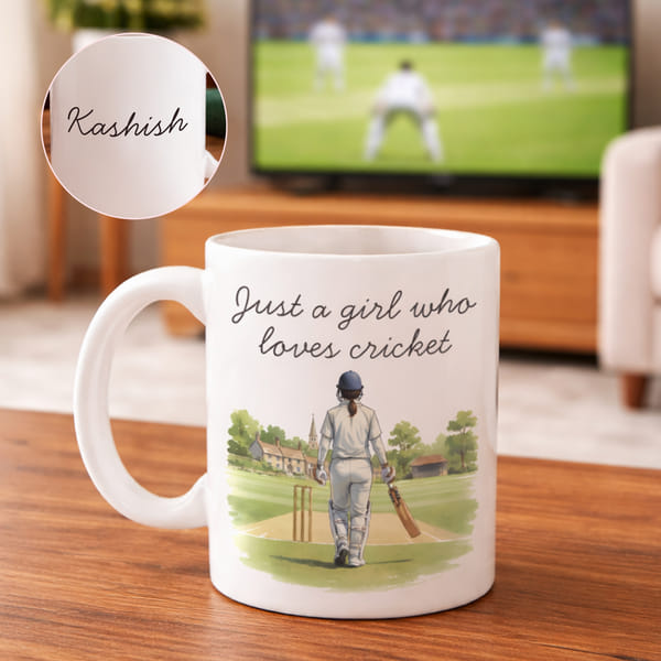 Cricket Girl Personalized Mug